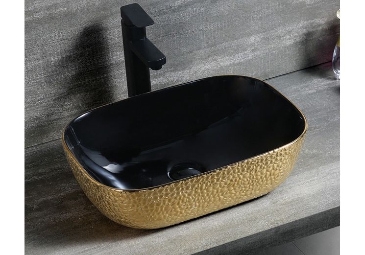 Приобрести раковина-чаша ceramalux 45 см d1333h022, золото