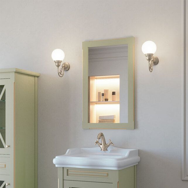 Приобрести caprigo зеркало napoli 50 см, зеленое, эмаль