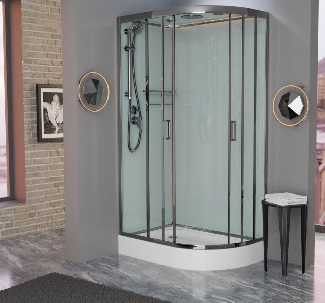 Приобрести frank душевая кабина f412l brilliant низкий поддон, левосторонняя