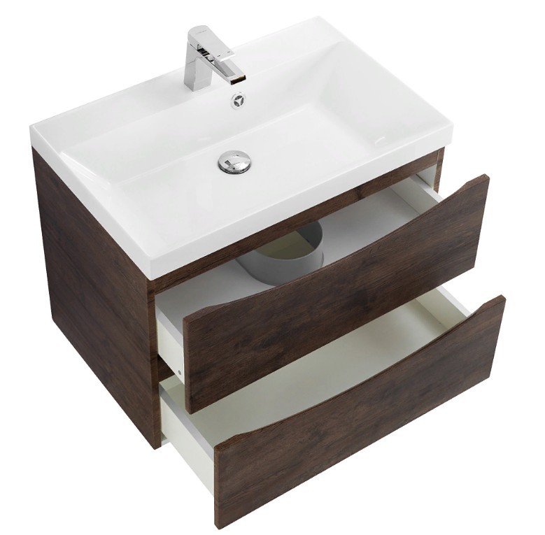 Приобрести тумба подвесная с раковиной belbagno marino-600-2c-so-rw-p 60 см, rovere moro