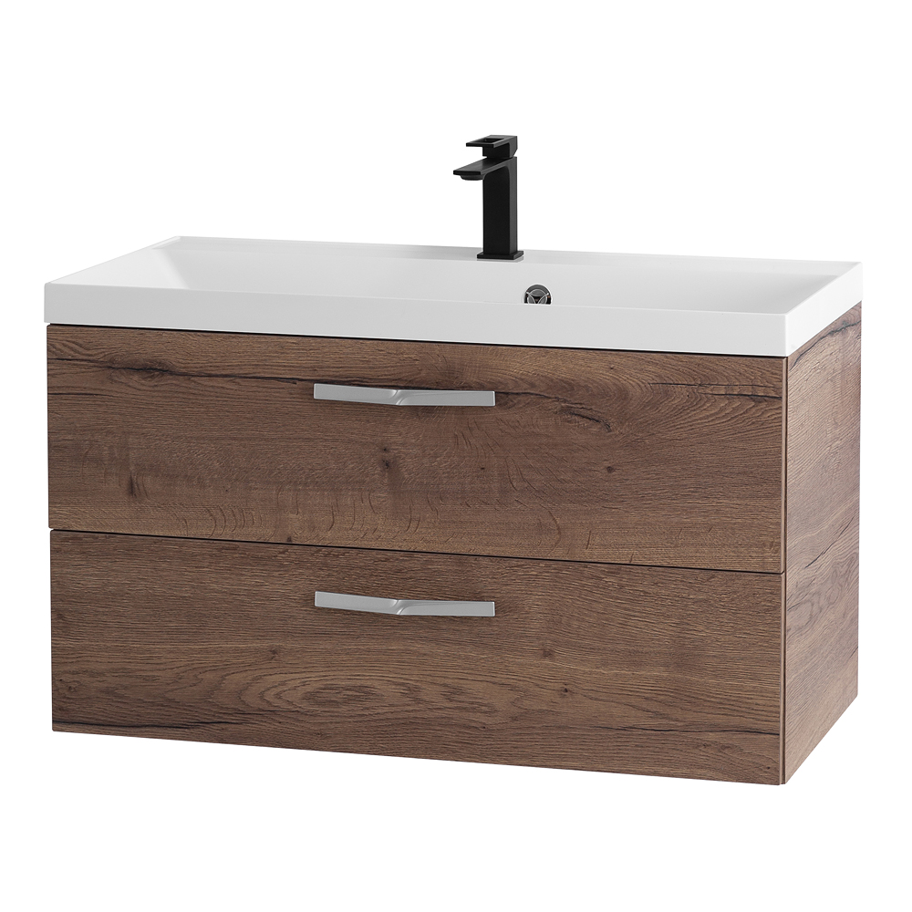 Приобрести belbagno тумба с раковиной aurora 90 см, подвесная rovere tabacco, белая раковина