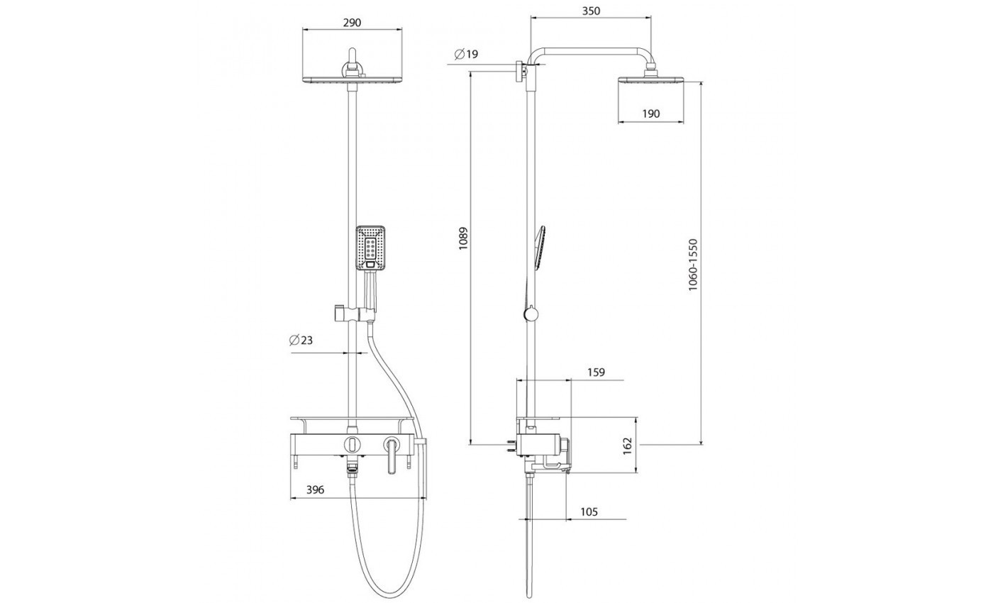 Приобрести lemark душевая система mista, золото lm6462wg