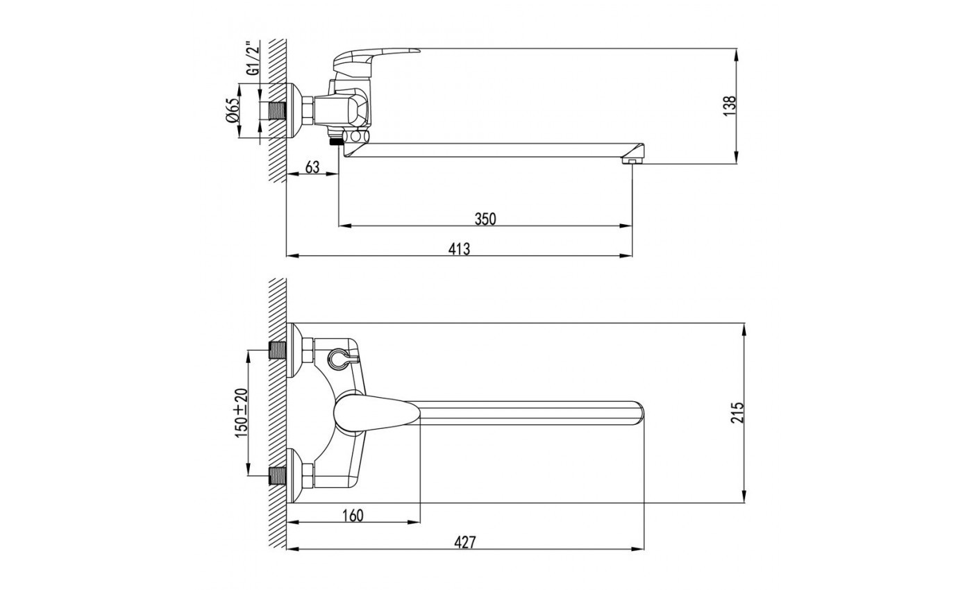 Приобрести lemark смеситель для ванны pramen, хром lm3317c