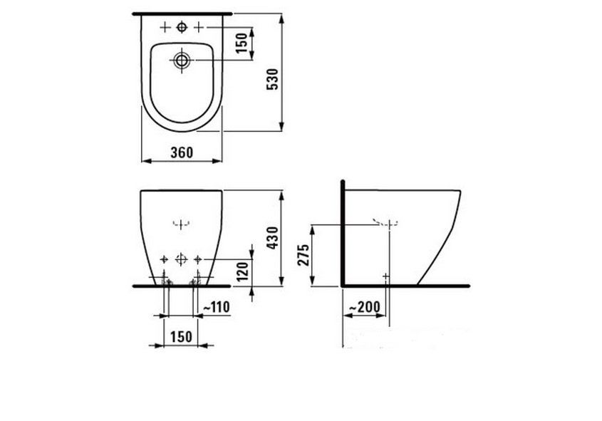 Приобрести биде подвесное laufen pro 8.3295.2.000.302.1