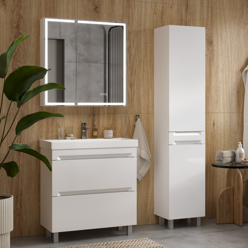 Приобрести equil тумба напольная с раковиной corner 80 см, белая tpcrnr80.2y-06