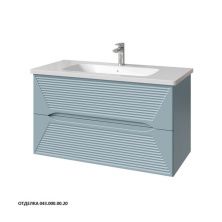 Caprigo Тумба с раковиной MODO-Smalty Terza 100 см, голубая, эмаль