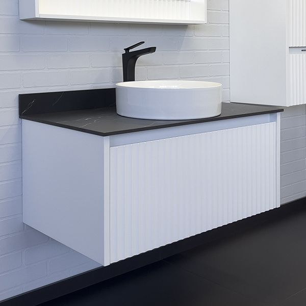 Приобрести сomforty тумба со столешницей и раковиной марсель-90 белая матовая c раковиной 9110