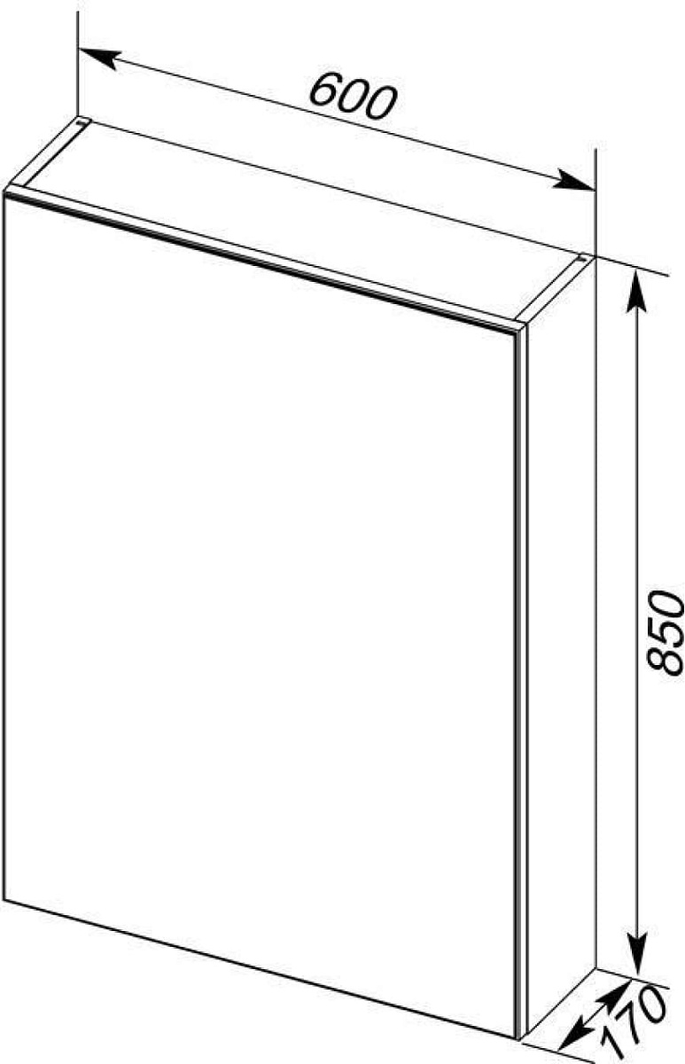 Приобрести aquanet зеркальный шкаф алвита 60 см, белый