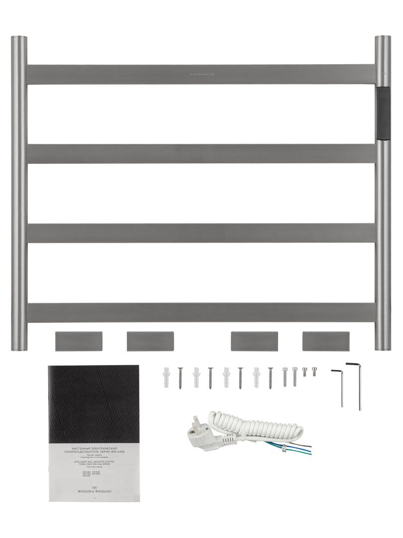 Приобрести полотенцесушитель электрический wonzon & woghand essen, брашированный никель (ww-a404-br)