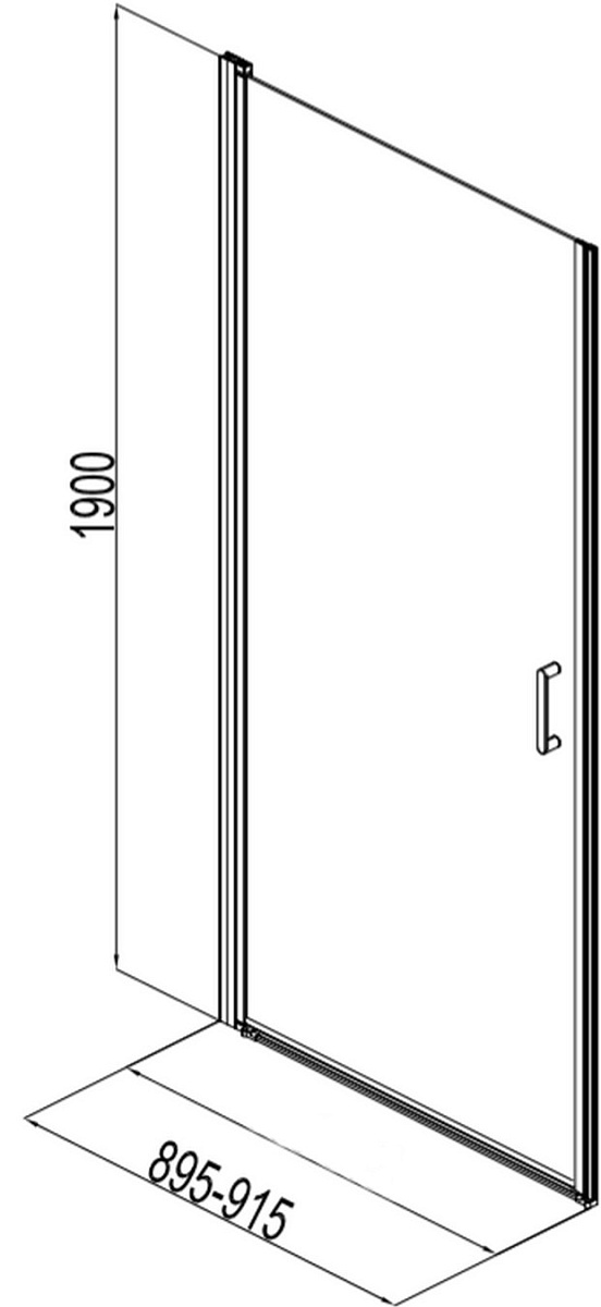 Приобрести aquanet душевая дверь cinetic ae12-n-90h190u-ct 900, прозрачное стекло
