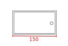 Душевое ограждение прямоугольное 150 см