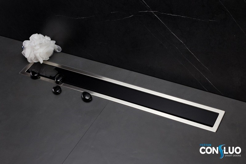 Приобрести pestan душевой трап confluo premium black glass line 650