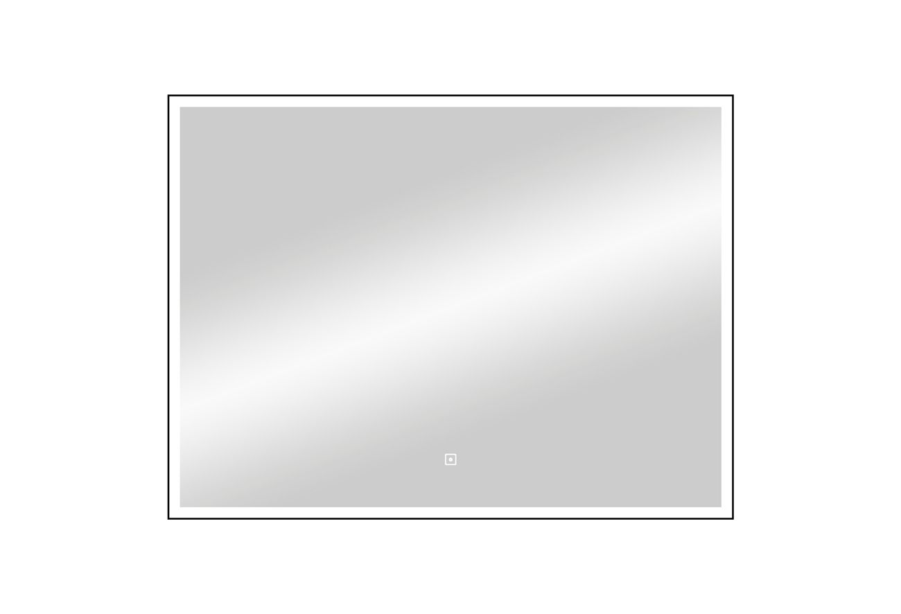 Приобрести continent зеркало с подсветкой sting black 80х60 см, черное