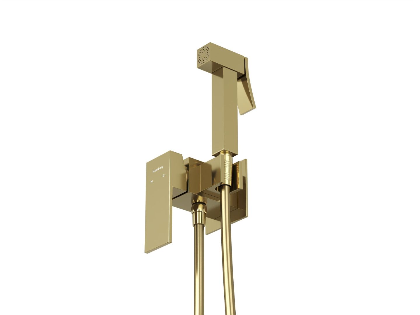 Приобрести hayzburg встраиваемый смеситель с гигиеническим душем, золото hb-1005go