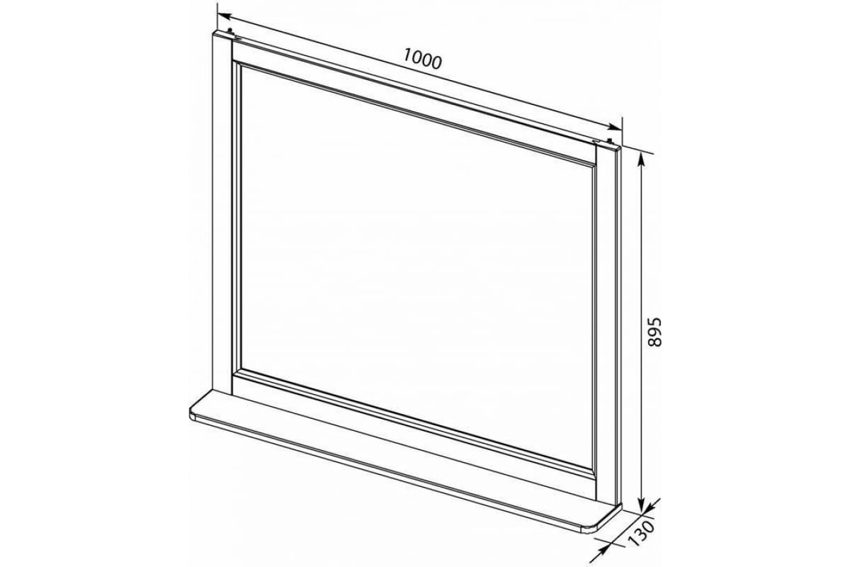 Приобрести aquanet зеркало бостон м 100 см, белое