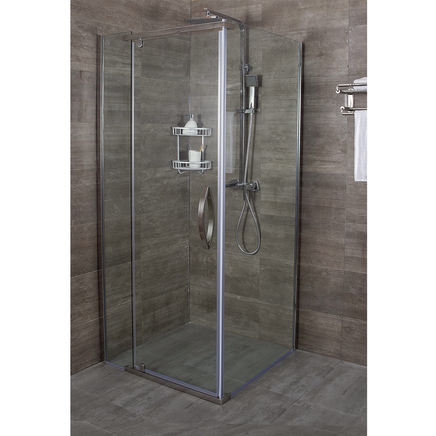 Приобрести ограждение душевое alex baitler ab214-90 90х90см, прозрачное