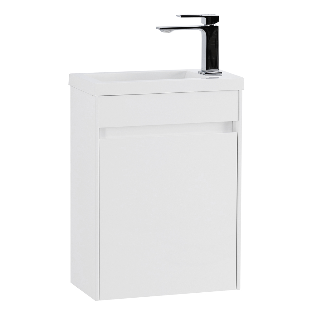 Приобрести belbagno тумба с раковиной pietra mini 40 см, подвесная с дверью 40-l bianco lucido, белая раковина
