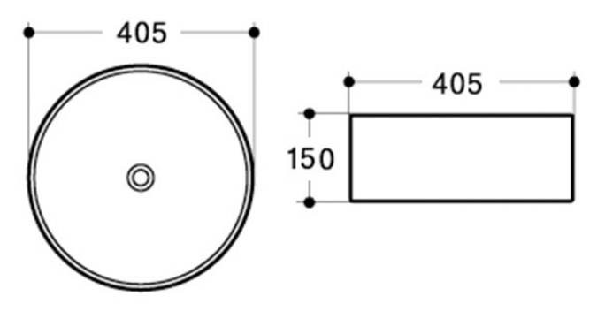Приобрести раковина-чаша ceramalux 40 см 9011