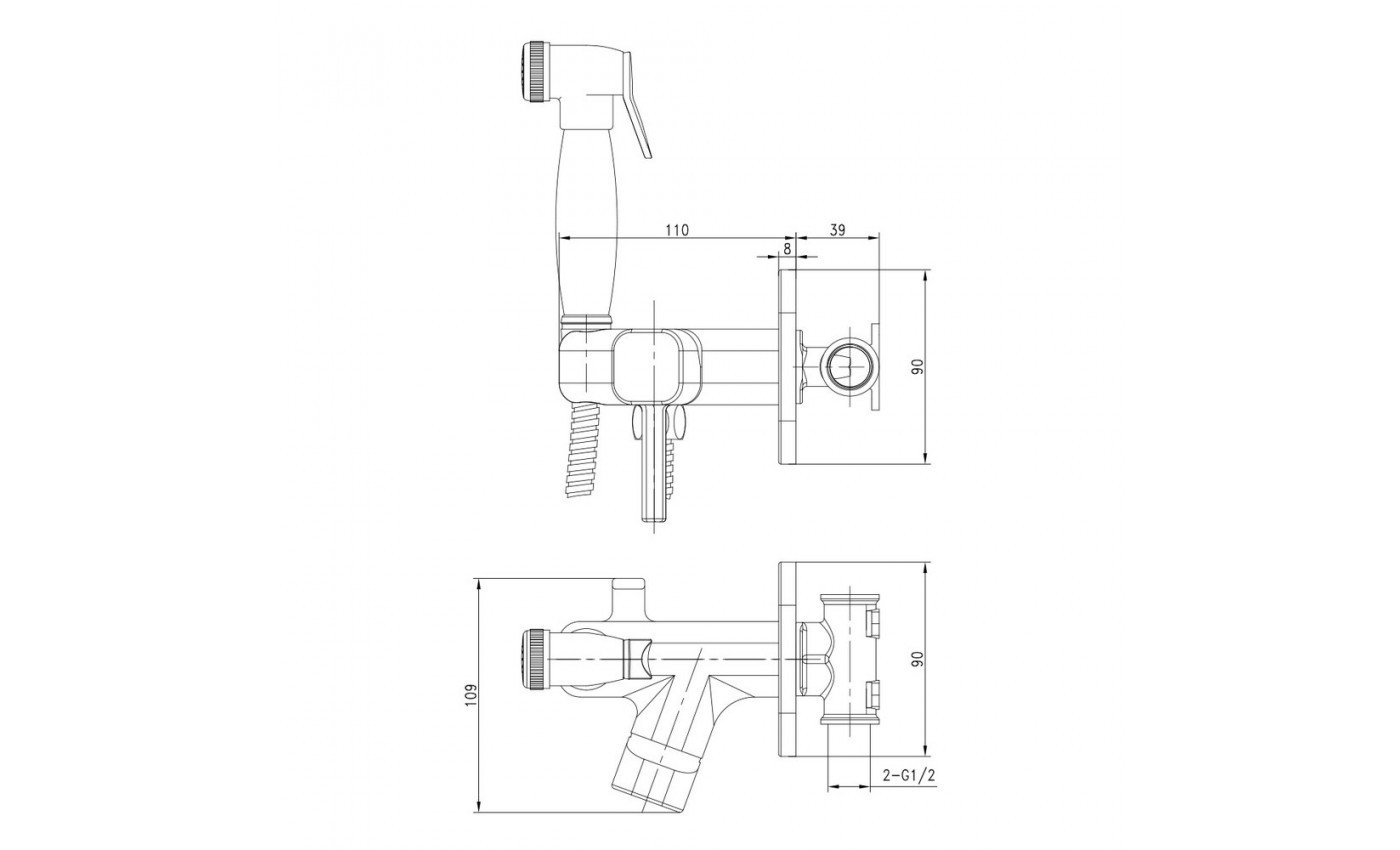 Приобрести lemark смеситель solo с гигиеническим душем, скрытый монтаж, золото lm7165g