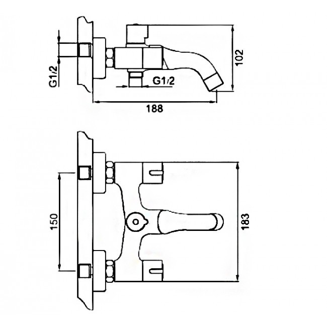 Приобрести gappo смеситель для ванны и душа g3249, белый\хром 85251