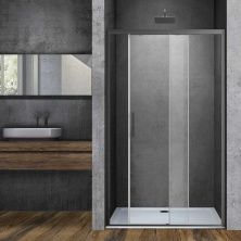 Vincea Душевая дверь Soft 110 см, прозрачное, оружейная сталь VDS-3SO110CLGM