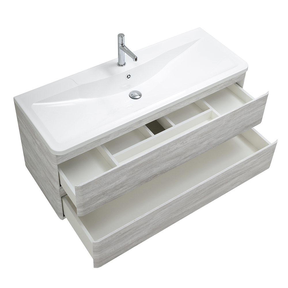 Приобрести belbagno тумба с раковиной albano 120 см, подвесная rovere vintage bianco, белая раковина