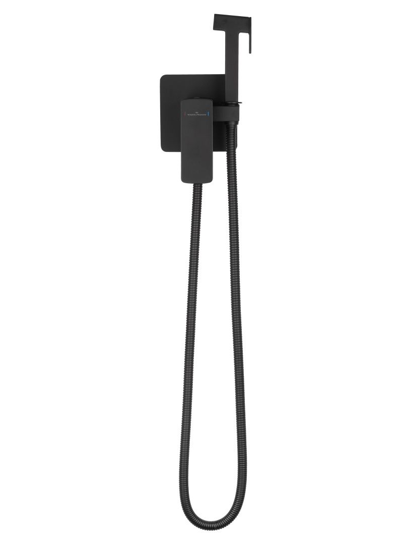 Приобрести смеситель с гигиеническим душем встраиваемый wonzon & woghand edge, черный матовый (ww-88829003-mb)