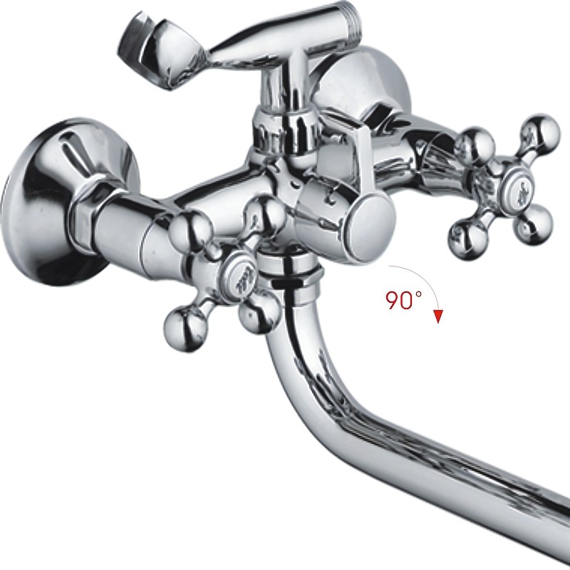 Приобрести haiba смеситель для ванны 222мм, хром hb-2619-2