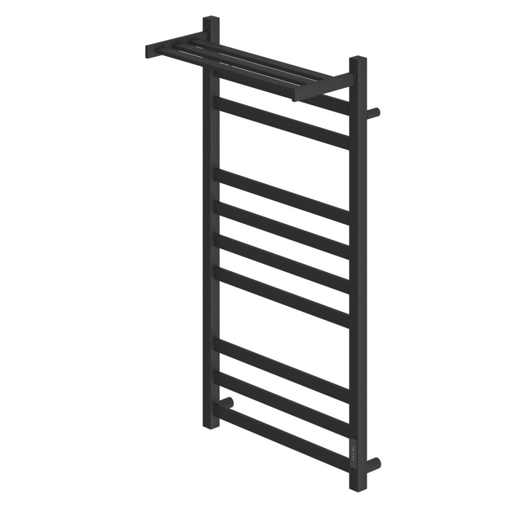 Приобрести полотенцесушитель электрический point 500х1000 меркурий с полкой п9, черный pn83850pb