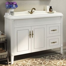 Сomforty Тумба с раковиной "Палермо-120" белый глянец