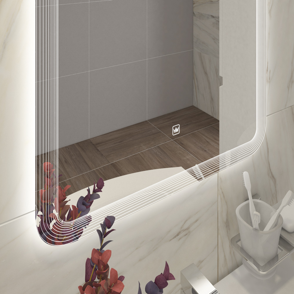 Приобрести cezares зеркало duet 70х80 см, контурная подсветка, сенсорное включение, гравировка czr-spc-duet-700-800-led-tch