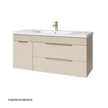 Caprigo Тумба с раковиной MONBAR-Smalty 120 см, левая, бежевая, эмаль