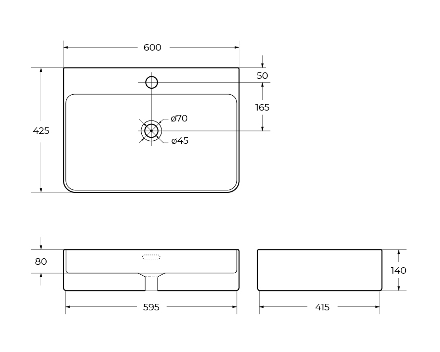Приобрести belbagno накладная раковина 42х60 см, белая bb1338