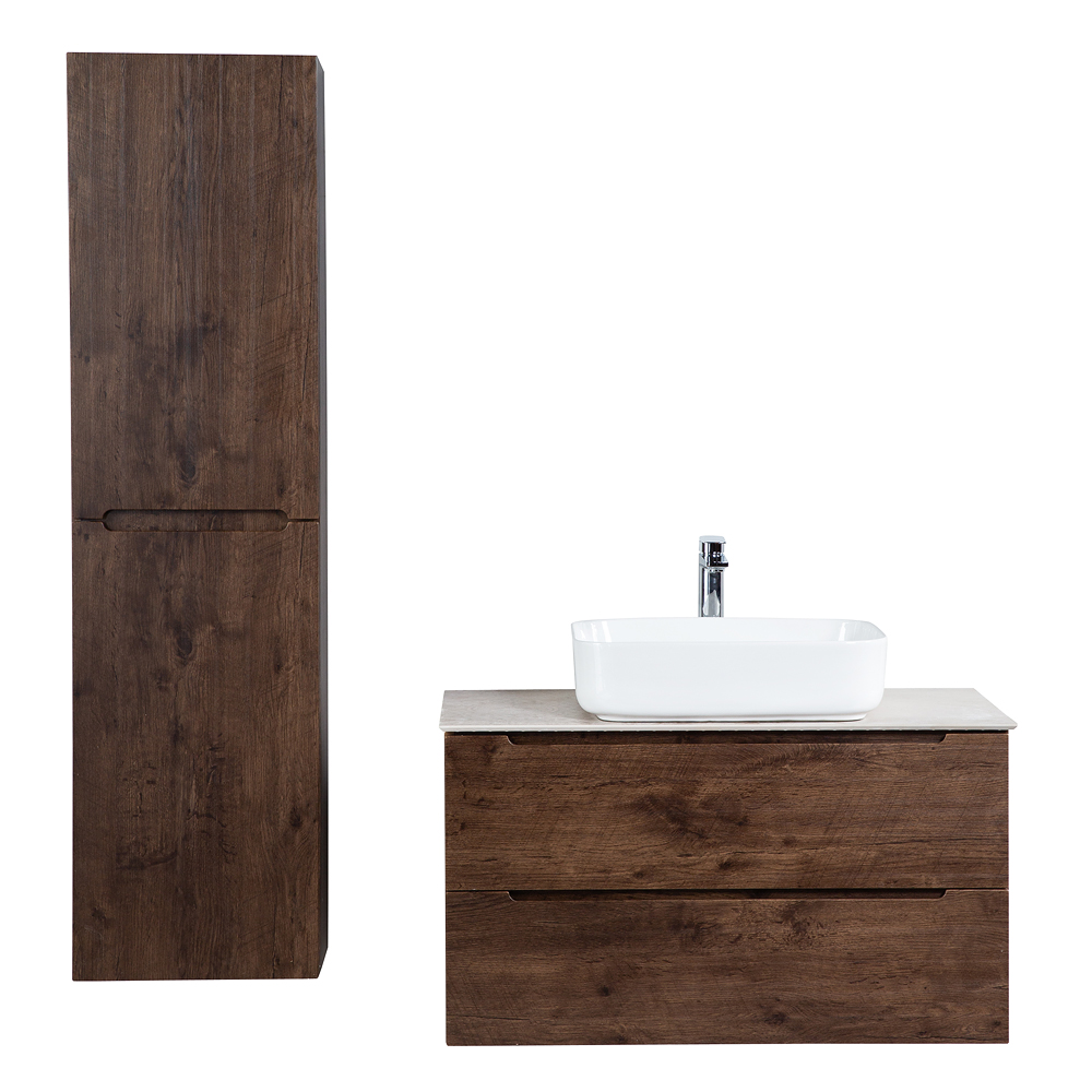 Приобрести belbagno тумба со столешницей etna 100 см, подвесная rovere moro