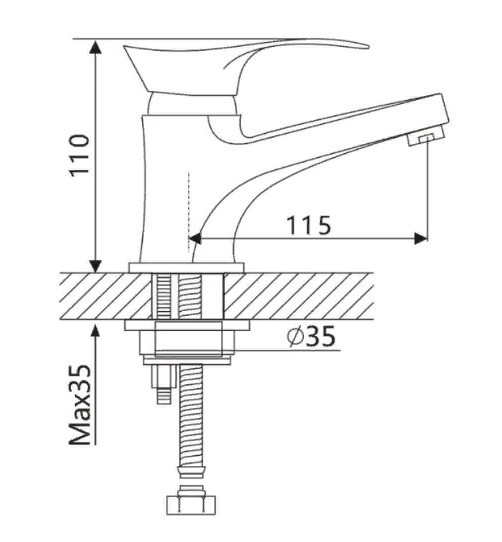 Приобрести cмеситель для раковины vieir altis 110 мм, хром v103511