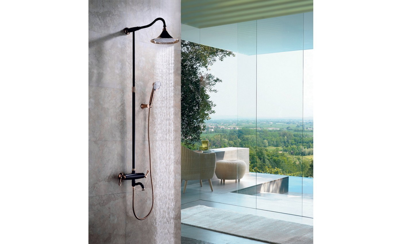 Приобрести lemark душевая система prime, черный\бронза lm6162brg