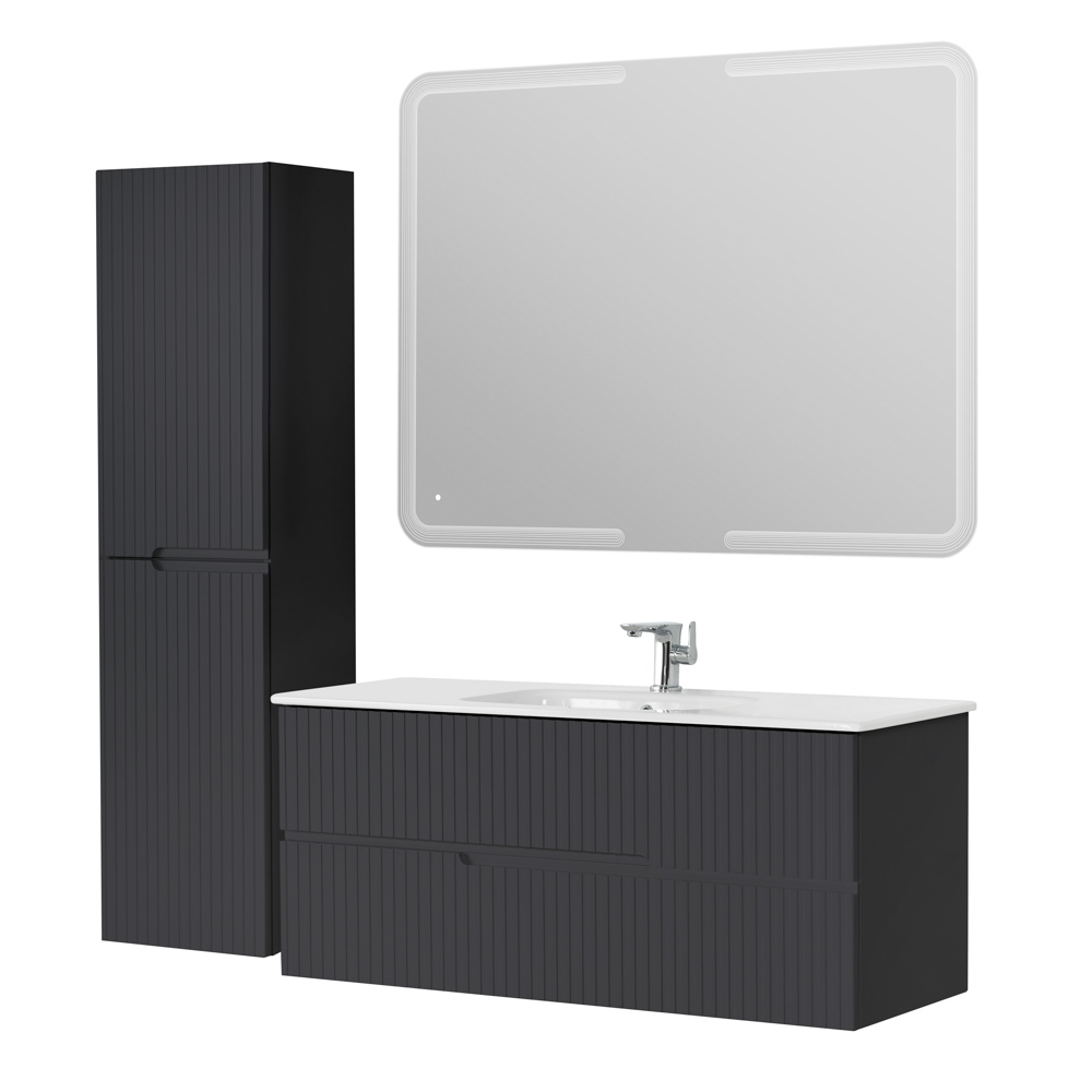 Приобрести cezares тумба подвесная с раковиной duet 120 см grafito, графит duet-1200-2c-so-gr-p