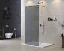 Cezares Душевая перегородка LIBERTA 80 см, серый\хром LIBERTA-L-2-80-120-GR-Cr