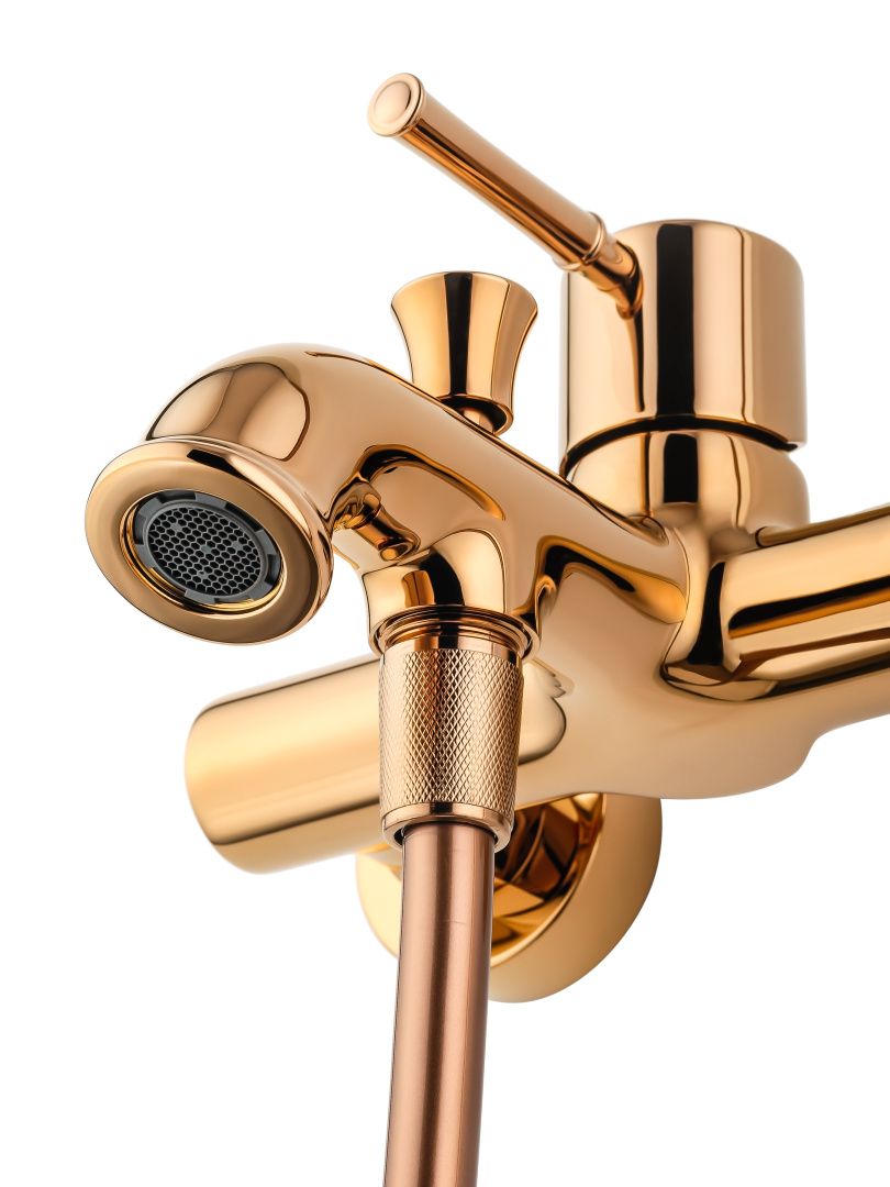 Приобрести смеситель для ванны с душем wonzon & woghand tor, розовое золото (ww-88037073-rg)