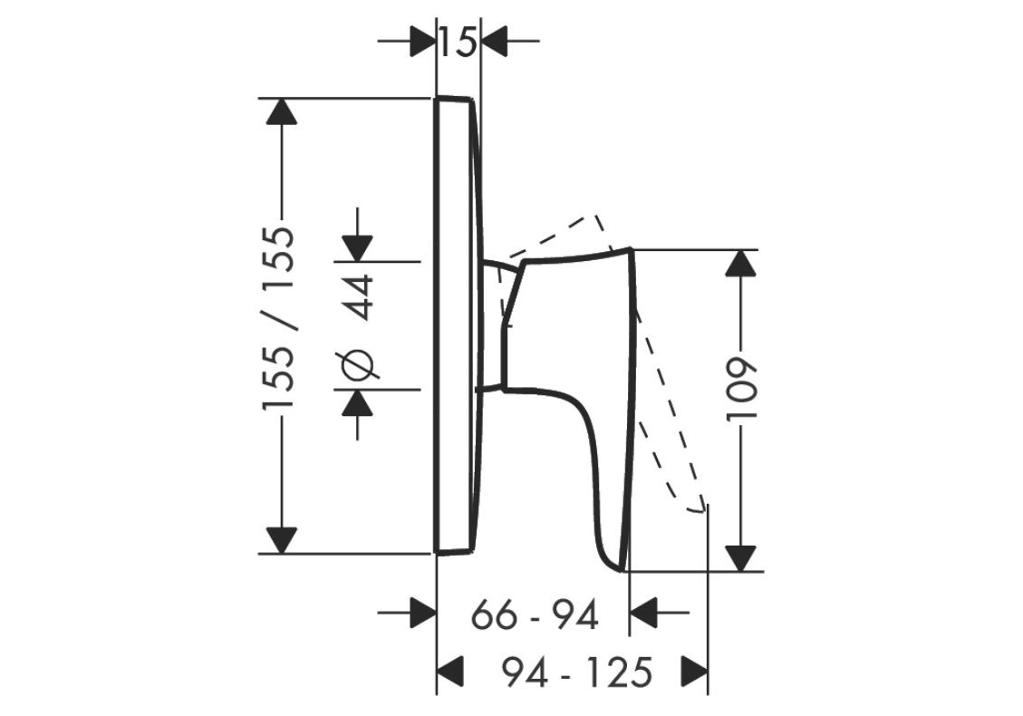 Приобрести смеситель для душа hansgrohe puravida 15665000