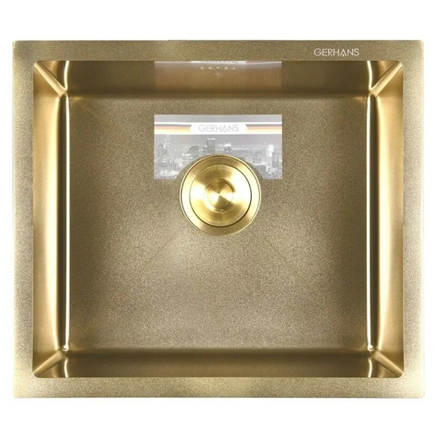 Приобрести gerhans кухонная мойка 50х43 см, золото