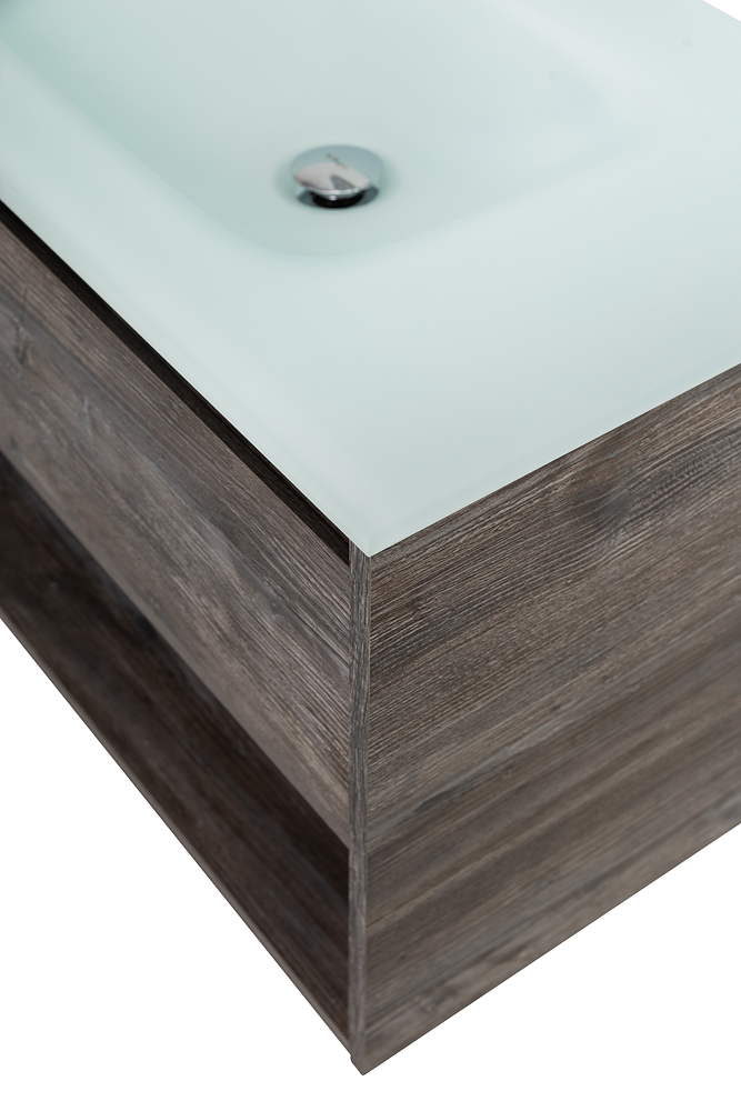 Приобрести belbagno тумба c раковиной kraft 80 см, с одним ящиком и полкой, подвесная pino pasadena, стеклянная раковина