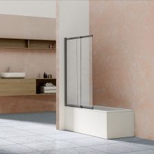 Vincea Шторка на ванну 100 см, прозрачное, оружейная сталь VSB-1E100CLGM