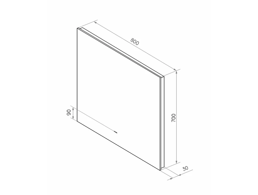 Приобрести continent зеркало с подсветкой trezhe 80х70 см, белое