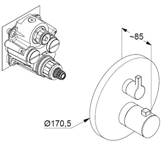 Приобрести набор 7 в 1 kludi nova fonte с термостатом, матовый черный