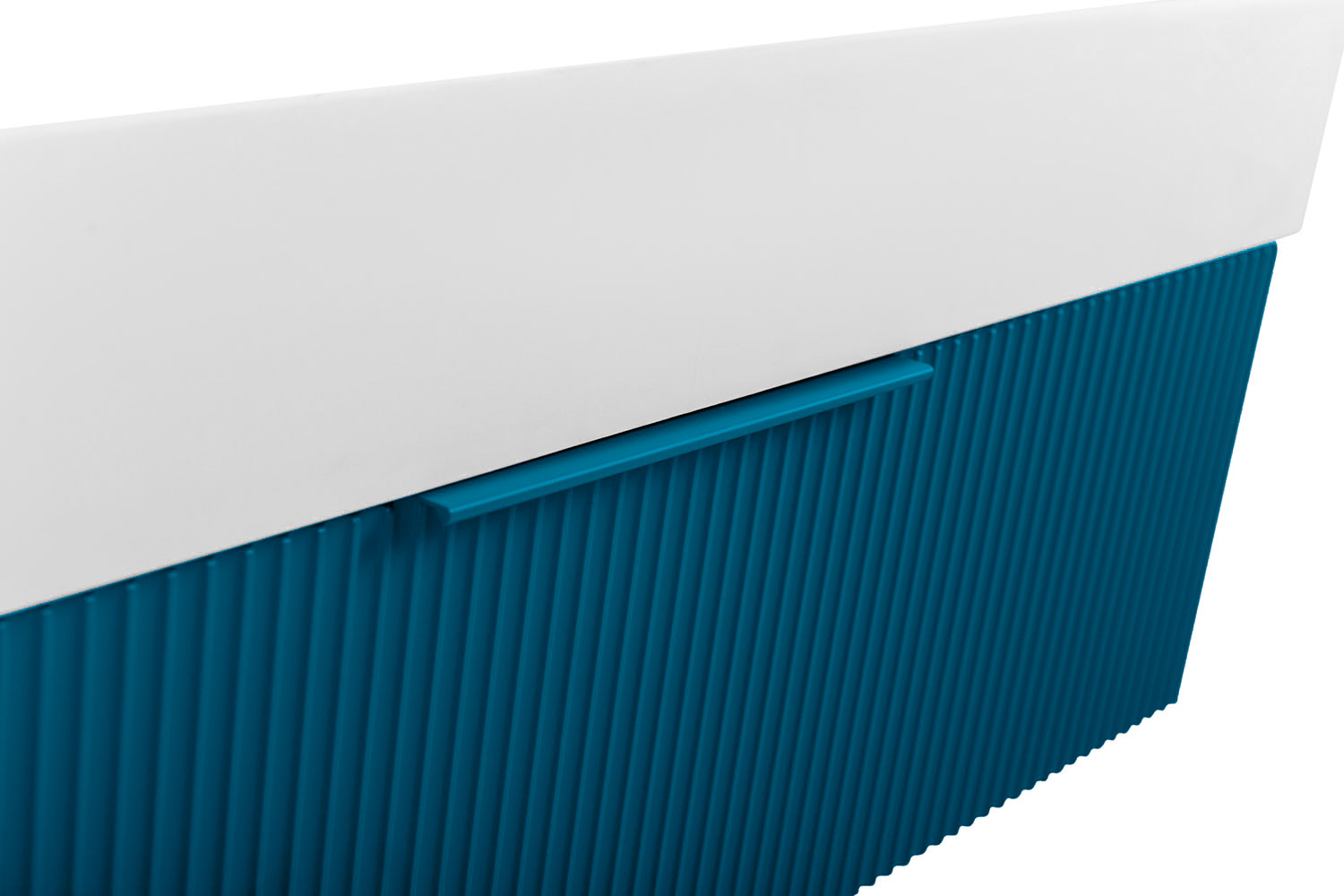 Приобрести cezares тумба подвесная с раковиной premium 90 см plisse blu petrolio, голубая 44423