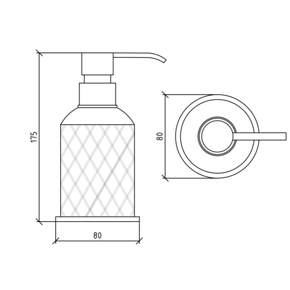 Приобрести boheme дозатор жидкого мыла crystal, золото 10228