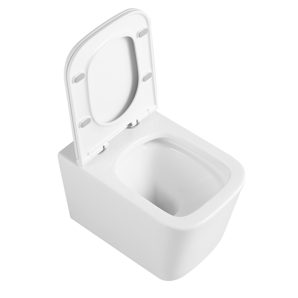 Приобрести triton подвесной унитаз verso 3032, безободковый с тонким сиденьем, микролифт