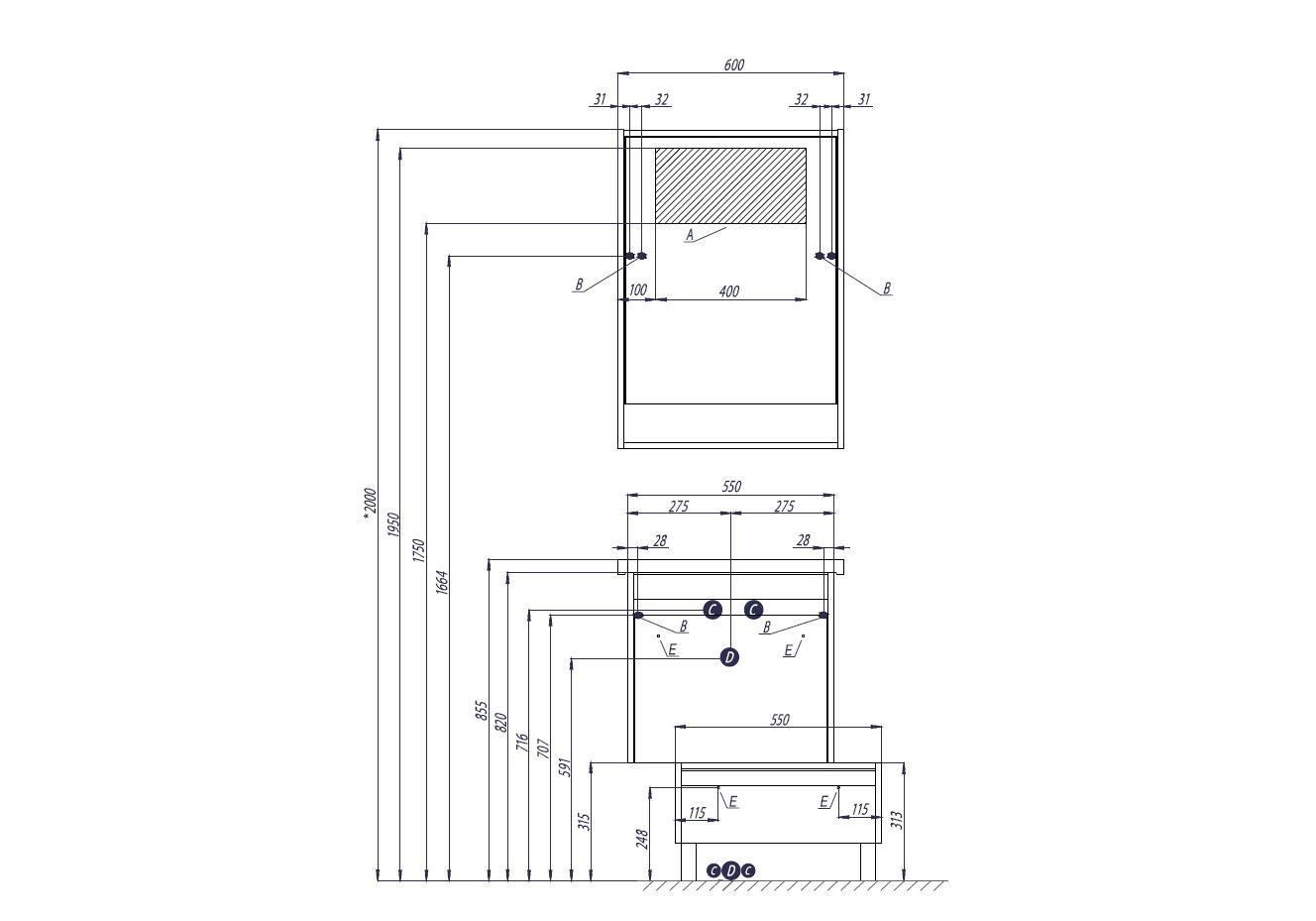 Приобрести зеркало-шкаф акватон капри 60 см 1a230302kp010