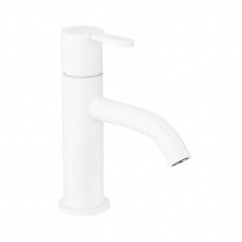 CEZARES Смеситель для раковины LEAF с донным клапаном, белый матовый LEAF-LSM2-BIO